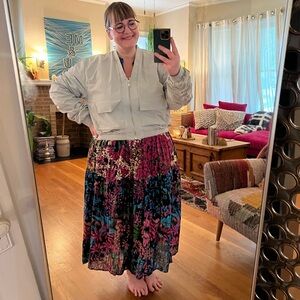 Anthropologie XL utility lightweight grey jacket